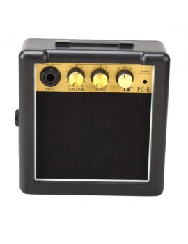 GT-5W Portable Mini Electric Guitar Amplifier Black and Golden  Suitable for Acoustic and Electric Guitars Not for Bass