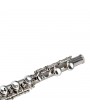 Glarry 16 Keys C Cupronickel Flute Closed Hole Separated E Key for Student Beginners Silver