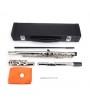 Nickel Plated C Closed Hole Concert Band Flute Silver