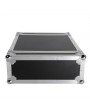 19" 4U Single Layer Double Door DJ Equipment Cabinet Black & Silver
